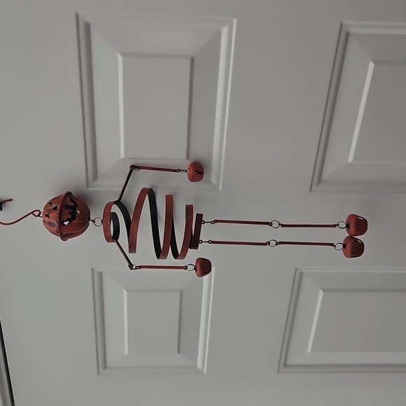 Source Unknown Other - Pumpkin halloween metal hanging door bell